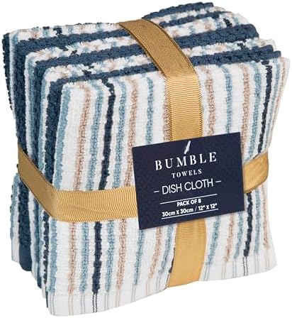 Bumble Dish Cloths 8-Pack, 100% Cotton Kitchen Towels - Image 3