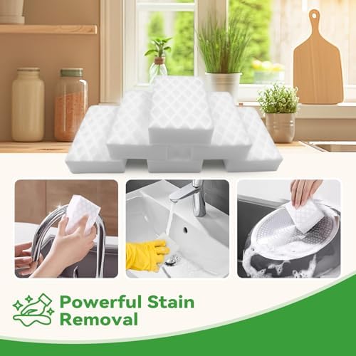 Magic Sponge Eraser 2X Density Melamine Foam Cleaning Water-Activated - Image 4
