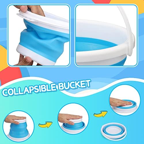 Silicone Beach Foldable Buckets Toys Halloween Bucket, 3L Jumbo Sand Pails - Image 3
