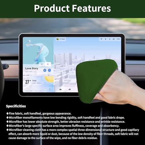 Car Screen Cleaner, 4.72×3.93" Microfiber Auto Screen Cleaning Pad, Reusable - Image 3