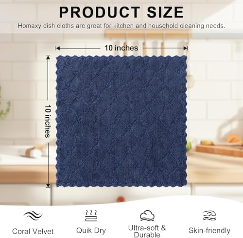 Homaxy 24 Pack Super Soft & Absorbent Dish Cloths - Image 5
