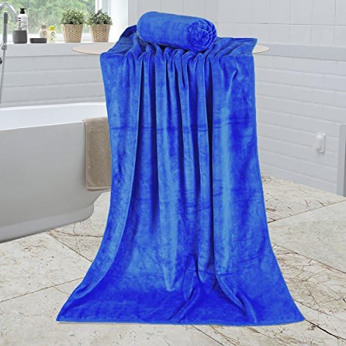 JML Large Microfiber Bath Towels Set of 2, 30x60 Inches, Dark Blue - Image 6
