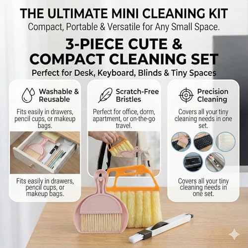 Mini Cleaning Kit, 3-Piece Compact Set - Image 3