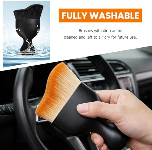 Car Detailing Brush, Scratch Free Soft Bristles Dust Brush Auto Interior - Image 5
