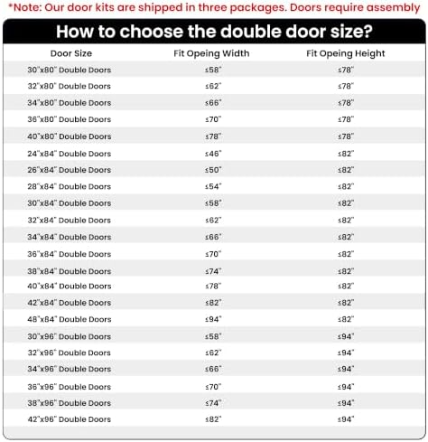 SMARTSTANDARD Double 36"×80" Glass Barn Door - Image 6