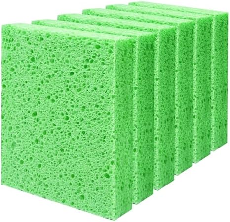 Cellulose Sponges, Large Size 4" x 6" x 1" by Mainlyrunmakeupsuppliers