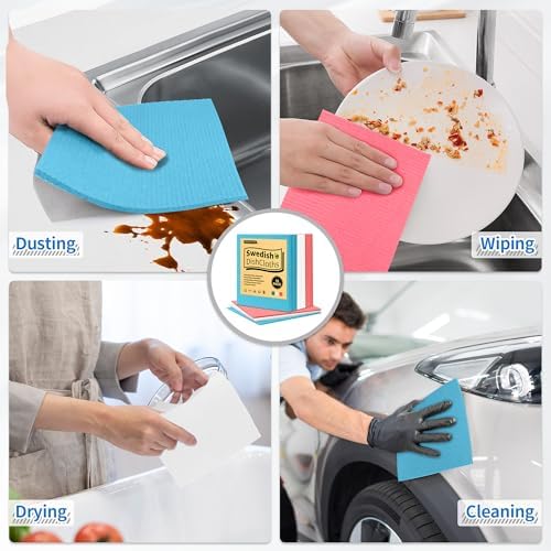 Swedish Dishcloths, 18 Pack Kitchen Towels Dish Rags, Absorbent Swedish Dish - Image 6