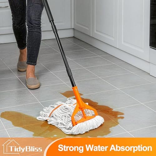 TidyBliss Commercial Mop with 3 Replacement Heads - Image 2