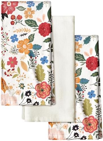 Miss Adola Cotton Kitchen Towels Set of 3, 16x26 Inch by MissAdola