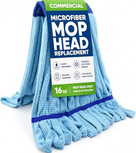 Tidy Monster Microfiber Mop Head Replacement, 16 oz Loop-End Mop Refill by TidyMonster