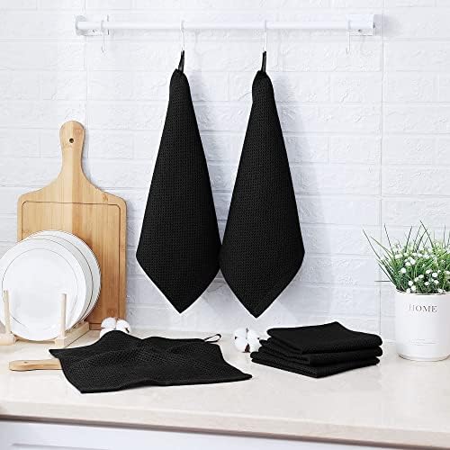 Kitinjoy 100% Cotton Kitchen Dish Cloths, 12 Pack Waffle Weave Ultra Soft - Image 6