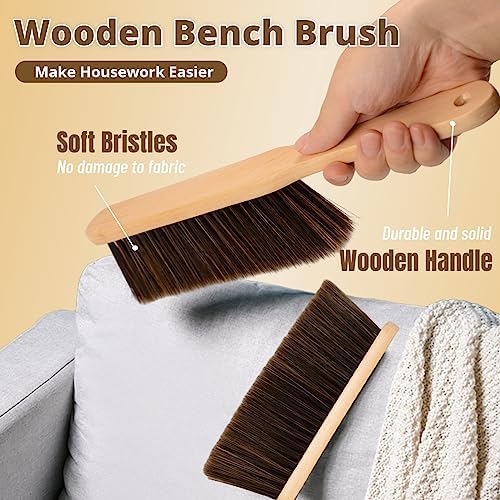 2 Pieces Woooden Dust Brush Hand Broom Bench Brush - Image 2