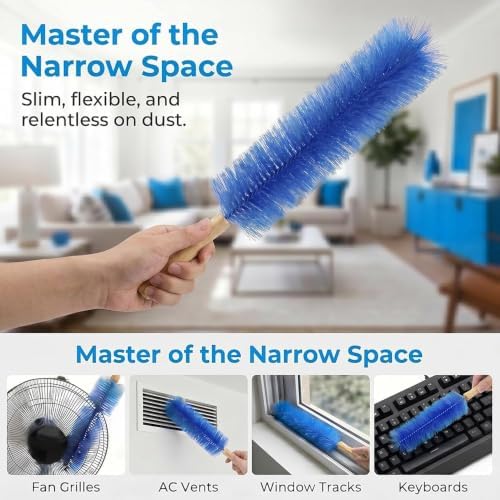 Fan Cleaning Brush with Bendable Microfiber Head, Reusable Dusting Brush - Image 4