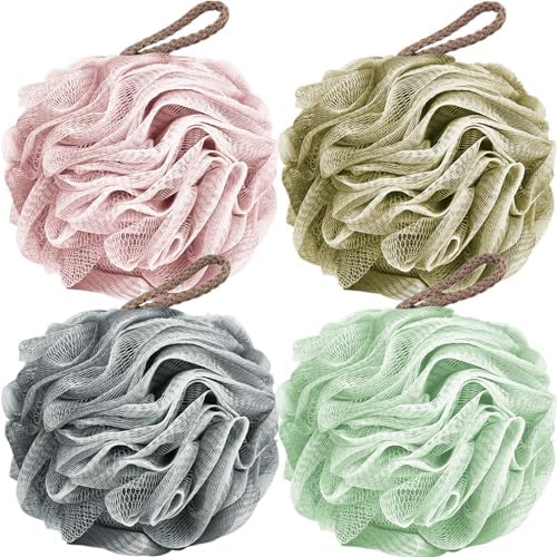 Fu Store Loofah Sponge Shower Loofahs 4 Colors Bath Sponges Body Scrubbers by FuStore