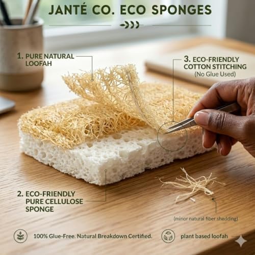 Janté Co. Plant-Based Dish Cleaning Set – Kitchen Scrubbers & Essentials - Image 3