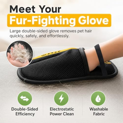 Pet Hair Removal Glove for Dogs & Cats – Electrostatic Reusable Dog & Cat Hair - Image 6
