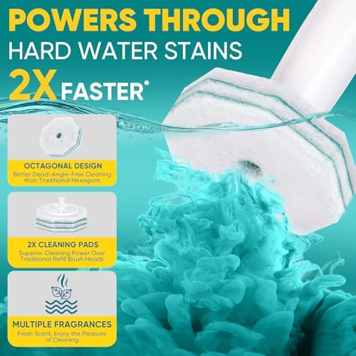 30Ct Aromative Toilet Brush Refills, Double-Layer Cleaning Pads Added, - Image 4