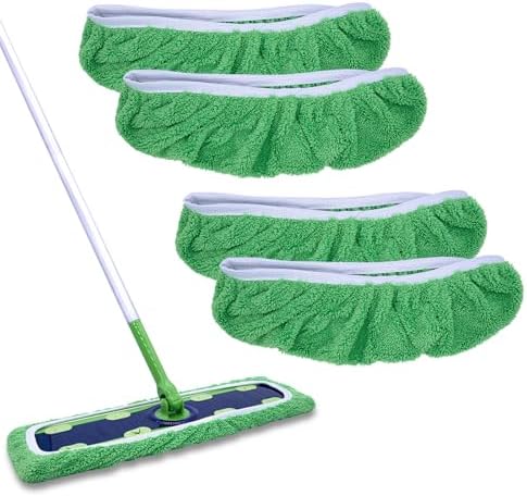 4 Pack XL Microfiber Mop Pads Compatible by RuannoClean