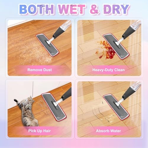 6 Pack Washable Microfiber Wet & Dry Mop Pads - Image 5