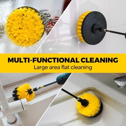 Holikme 9pak Drill Brush, Power Cleaning Scrubber Kit - Image 2