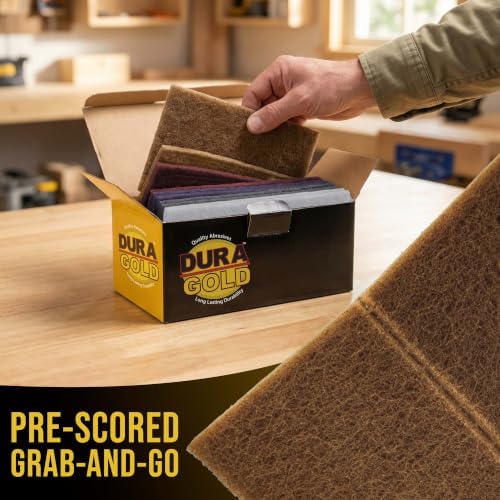 Dura-Gold Premium 6" x 9" 10 Scuff Pad Variety Pack, 2 Each Maroon - Image 4