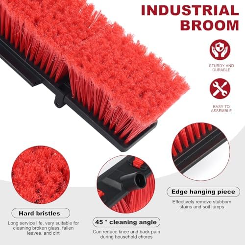 Broom for Outdoor & Commercial-Grade Heavy-Duty Push Broom - Image 3