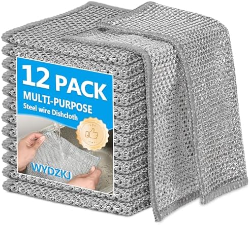 12PK Upgrade Non Scratch Wire Dishcloth by WYDZKJ