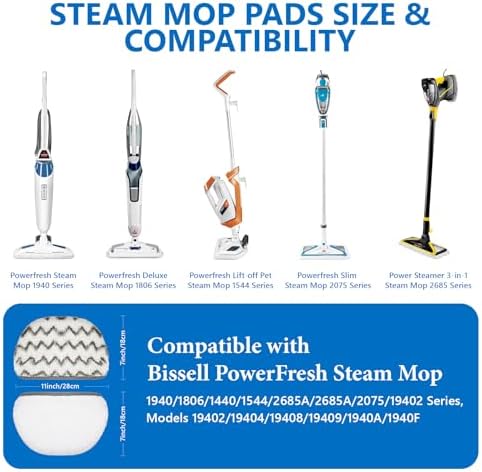 1940 1806 for Bissell Steam Mop Pads Replacement Compatible - Image 2