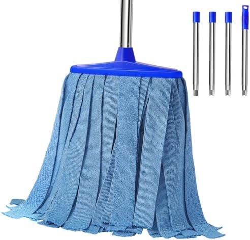 Microfiber Cloth Mop, Commercial Cloth Mops 52“ Stainless Steel Handle by Unknown