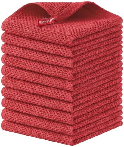 Homaxy 100% Cotton Waffle Weave Kitchen Dish Cloths 10-Pack by Homaxy