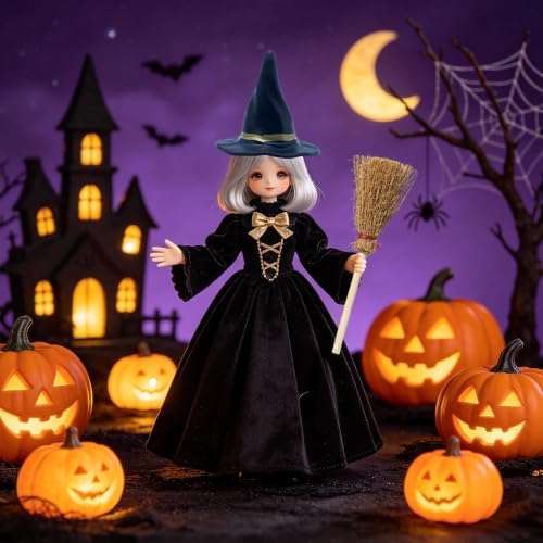 40Pcs Miniature Witch Hat and Straw Broom Set - Image 2