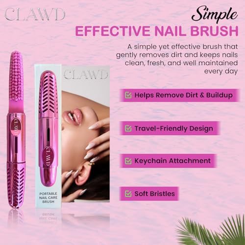 CLAWD Nail Cleaning Brush, Contoured Fingernail Scrub Brush - Image 3