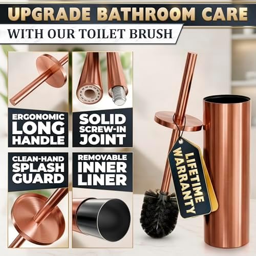 Bronze Toilet Brush and Holder Set - Image 5