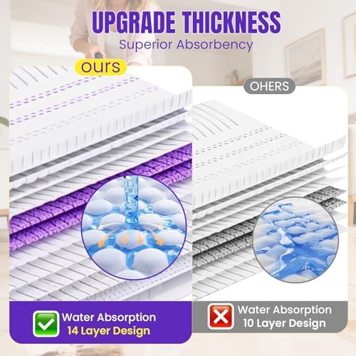 60 Pcs Power Mop Pads for Swiffer PowerMop 500+ Strips Multi-Surface Refill Pad - Image 6
