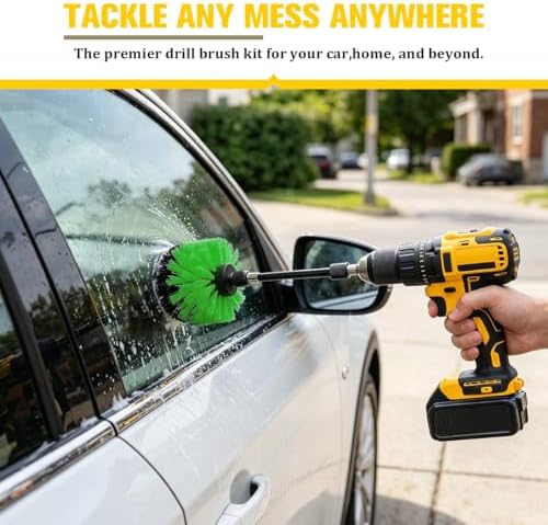 4PCS Car Drill Brush Attachment Set, Vehicle Power Scrub Drill Cleaning Brush - Image 5