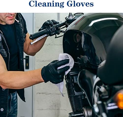 YKANG Black Disposable Nitrile Gloves, Latex Free Food Safe Cooking Gloves - Image 3