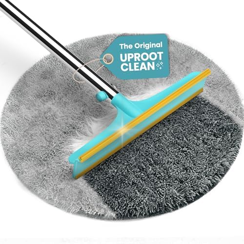 Uproot Clean Xtra Carpet Rake for Pet Hair Removal 60" Telescopic Handle by UprootClean