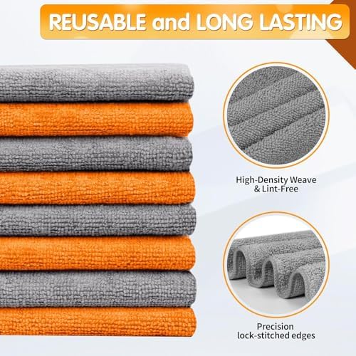 FIXSMITH Microfiber Cleaning Cloth -Pack of 24, Highly Absorbent Cleaning Rags - Image 2