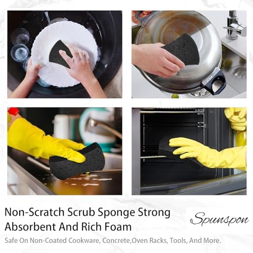 6 Pack Non-Scratch Cellulose Scrub Sponge, Cellulose Sponges, Heavy Duty - Image 6