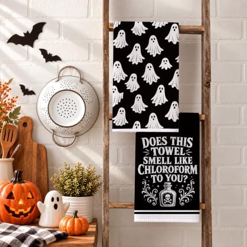 Cute Ghost Kitchen Towels Set of 2 - Image 6