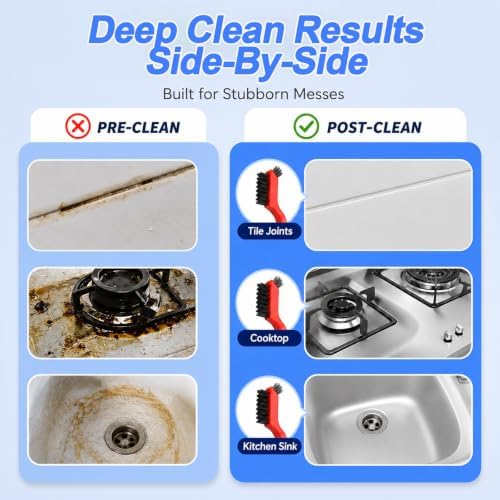 6 Pcs Nylon Cleaning Brushes, Non Scratch Detail Cleaning Brush - Image 3