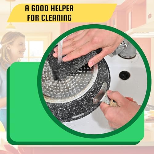Steel Wool Scrub Sponges, Non Scratch Kitchen Dish Scrubbers - Image 4