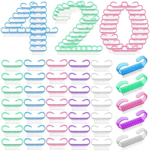 420 Pcs Handle Grip Nail Brush Bulk, 5 Colors Nail Scrub Brush by Unknown