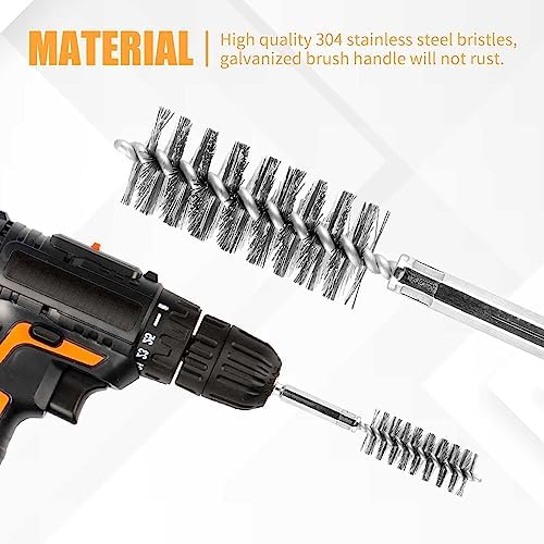 6Pieces Wire Brush Drill Bore Cleaning Brushes Set - Image 6
