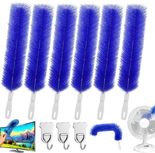 Bendable Microfiber Head, Reusable Dust Remover, 2026 Upgrade Fan Cleaner Brush by BIBIFACTORY