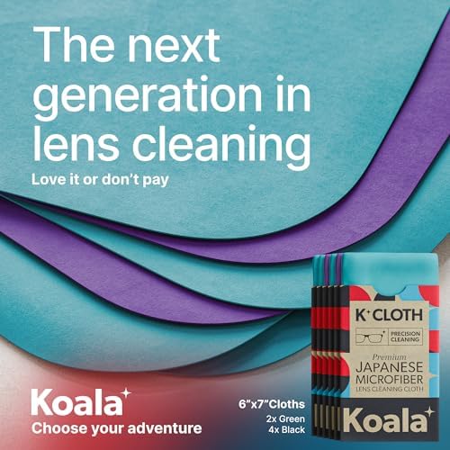 Koala Lens Cleaning Cloth | Japanese Microfiber | Blue & Purple - Image 6