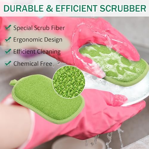 24 Pcs Reusable Scrub Sponges, Microfiber Washing Dish Scrubber - Image 5