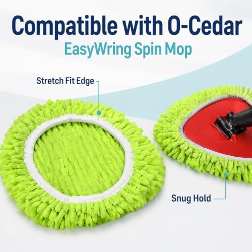3 Pack Chenille Microfiber Mop Head Covers Compatible - Image 4