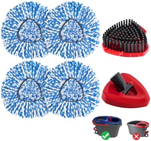 6 Pack Mop Heads Replacements for O Cedar, Spin MoP Replace Heads for OCedar by Heuihm