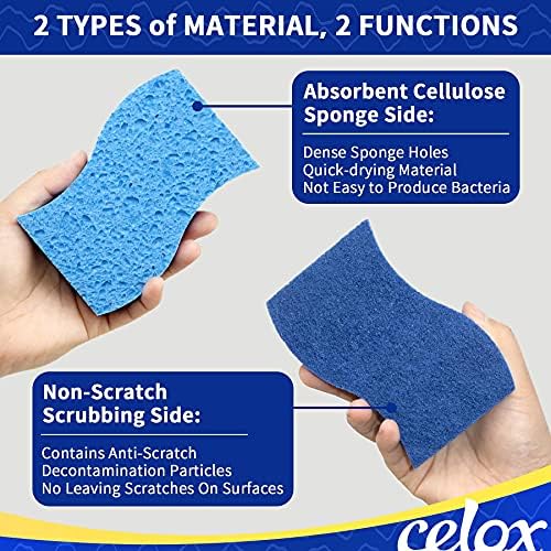 CELOX 12-Pack Dual-Sided Dish Sponges Kitchen - Image 2